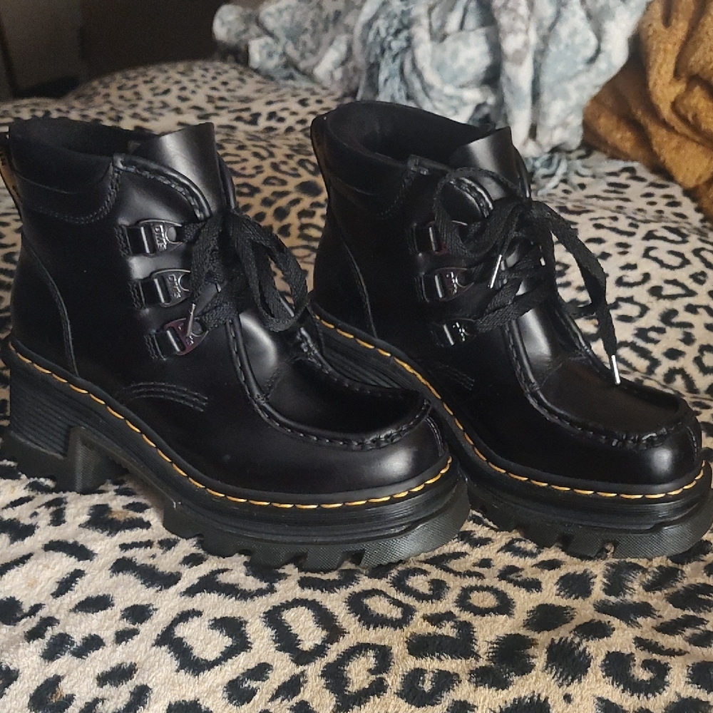 Dr. Martens Shiny Black Lace-Up Boots